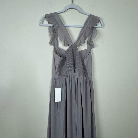 Show Me Your Mumu June Maxi Dress - Dove Grey Chiffon NWT Size XL - Picture 5 of 9
